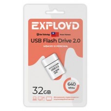 Флешка Exployd 640 32GB белая (kastd) в магазинах Ашан