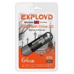 Флешка Exployd 570 64GB черная (kastd)