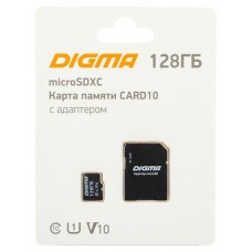 Флеш карта microSDXC 128Gb Class10 Digma CARD10 + adapter (kastd) в магазинах Ашан