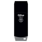 Флешка Qilive USB 2.0 с колпачком пластик черная, 64GB (kastd)