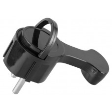 Вилка угловая duwi плоская с выдвижным кольцом черная 16А 250В IP20 (kastd) в магазинах Ашан