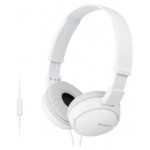 Наушники проводные Sony MDR-ZX110AP белые, 1,2 м (kastd)