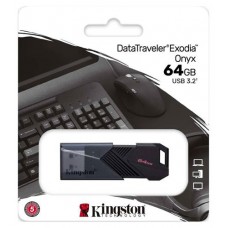 Флеш Диск Kingston 64GB DataTraveler Exodia Onyx DTXON/64GB USB3.2 черный (kastd) в магазинах Ашан