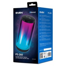 Портативная акустическая система Sven PS-260 черная c подсветкой (kastd) в магазинах Ашан
