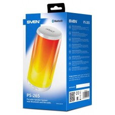 Портативная акустическая система Sven PS-265 белая c подсветкой (kastd) в магазинах Ашан