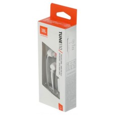 Гарнитура вкладыши JBL Tune 110 1.113м белый проводные (kastd) в магазинах Ашан
