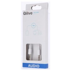 Кабель Qilive 3.5 мм белый, 1 м (kastd) в магазинах Ашан