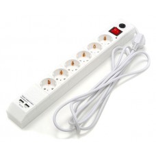 Сетевой фильтр Buro BU-SP1,8 белый, 1,8 м (kastd) в магазинах Ашан