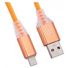 USB кабель Liberty Project для Apple 8 pin Змея LED TPE оранжевый (kastd) в магазинах Ашан