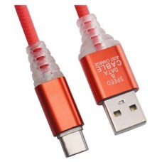 USB кабель Liberty Project Type-C LED TPE Змея красный (kastd) в магазинах Ашан