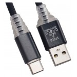 USB кабель Liberty Project Type-C Змея LED TPE черный (kastd)