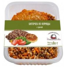 Биточек Домашний очаг из курицы с гречкой, 280 г (kastd) в магазинах Ашан