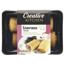 Блинчики Creative Kitchen с мясом охлажденные, 200 г (kastd) в магазинах Ашан