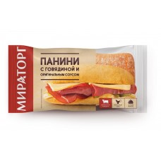 Панини Мираторг с говядиной и оригинальным соусом, 160 г (kastd) в магазинах Ашан
