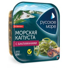 Морская капуста Русское море по-корейски с баклажанами, 200 г (kastd) в магазинах Ашан