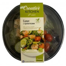 Салат Creative Kitchen Овощной с креветками и апельсиновым соусом, 185 г (kastd) в магазинах Ашан