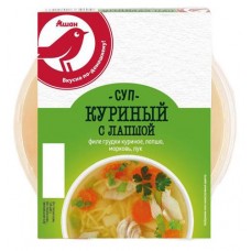 Суп АШАН Красная птица с лапшой и курицей, 300 г (kastd) в магазинах Ашан