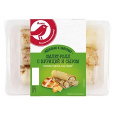 Омлет-ролл АШАН Красная птица с курицей и сыром, 150 г (kastd) в магазинах Ашан