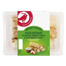 Ролл яичный АШАН Красная птица со вкусом снежного краба и творожного сыра, 150 г (kastd) в магазинах Ашан