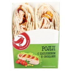 Ролл АШАН Красная птица с цыпленком и овощами, 150 г (kastd) в магазинах Ашан