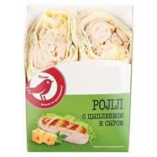 Ролл АШАН Красная птица с цыпленком и сыром, 150 г (kastd) в магазинах Ашан