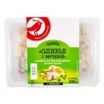 Салат АШАН Красная птица Оливье с ветчиной, 200 г (kastd) Салат АШАН Красная птица Оливье с ветчиной, 200 г (kastd)