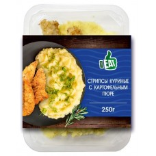 Стрипсы куриные I Like Eat с картофельным пюре, 250 г (kastd) в магазинах Ашан