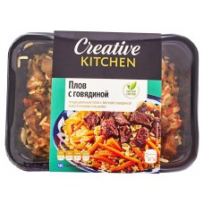 Плов Creative Kitchen По-Узбекски с говядиной, 300 г (kastd) в магазинах Ашан
