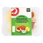 Фишкейки АШАН Красная птица жареные с картофельным пюре и соусом тар-тар, 280 г (kastd) Фишкейки АШАН Красная птица жареные с картофельным пюре и соусом тар-тар, 280 г (kastd)