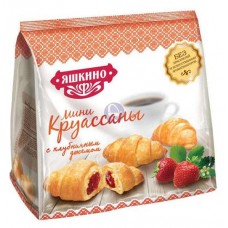 Мини круассаны Яшкино с клубничным джемом, 180 г (kastd) в магазинах Ашан