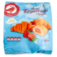 Мини-круассаны АШАН Красная птица с начинкой со вкусом клубники, 200 г (kastd) в магазинах Ашан