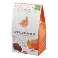 Хлебцы OLEOS льняные с семенами тыквы, 100 г (kastd) в магазинах Ашан