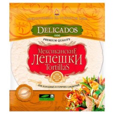 Лепешки пшеничные Delicados Tortillas Мексиканские, 400 г (kastd) в магазинах Ашан
