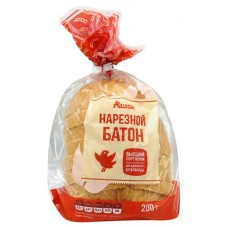 Батон нарезной АШАН Красная птица в нарезку, 200 г (kastd) в магазинах Ашан