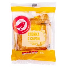 Слойка АШАН Красная птица с сыром, 80 г (kastd) в магазинах Ашан