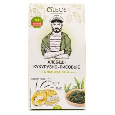 Хлебцы OLEOS кукурузно-рисовые с ламинарием, 70 г (kastd) в магазинах Ашан
