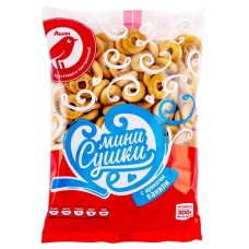 Сушки мини АШАН Красная птица ванильные, 300 г (kastd) в магазинах Ашан