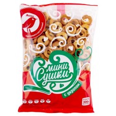 Сушки мини АШАН Красная птица с укропом, 300 г (kastd) в магазинах Ашан