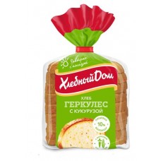 Хлеб Хлебный Дом Геркулес с кукурузой, 255 г (kastd) в магазинах Ашан