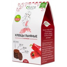 Хлебцы льняные OLEOS с паприкой, 100 г (kastd) в магазинах Ашан