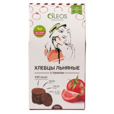 Хлебцы льняные OLEOS с томатом, 100 г в магазинах Ашан