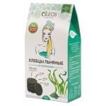 Хлебцы льняные OLEOS со спирулиной, 100 г (kastd)