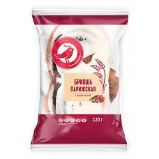 Бриошь АШАН Красная птица Парижская с маковой начинкой, 120 г (kastd) в магазинах Ашан