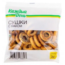 Сушки Каждый День с маком, 200 г (kastd) в магазинах Ашан