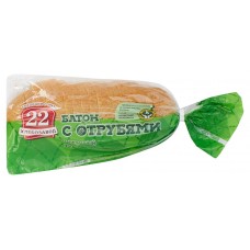 Батон пшеничный Хлебозавод Ė22 с отрубями нарезка, 350 г (kastd) в магазинах Ашан