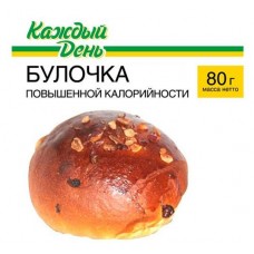 Булочка повышенной калорийности Каждый день, 80 г (kastd) в магазинах Ашан