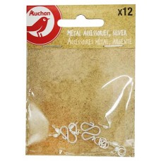 Замочки декоративные АШАН Красная птица серебристые, 10 шт (kastd) в магазинах Ашан