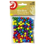 Бусины деревянные АШАН Красная птица разноцветные, 8 мм (kastd)