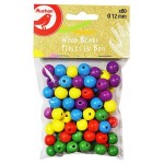 Бусины деревянные АШАН Красная птица разноцветные, 12 мм (kastd)