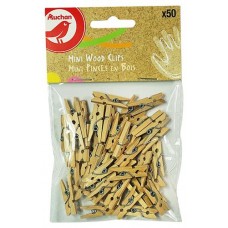 Прищепки декоративные АШАН Красная птица деревянные, 50 шт (kastd) в магазинах Ашан